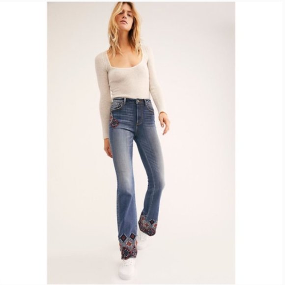 DRIFTWOOD Isabel High Rise Flare Jeans Size 24R/00 - Picture 3 of 4